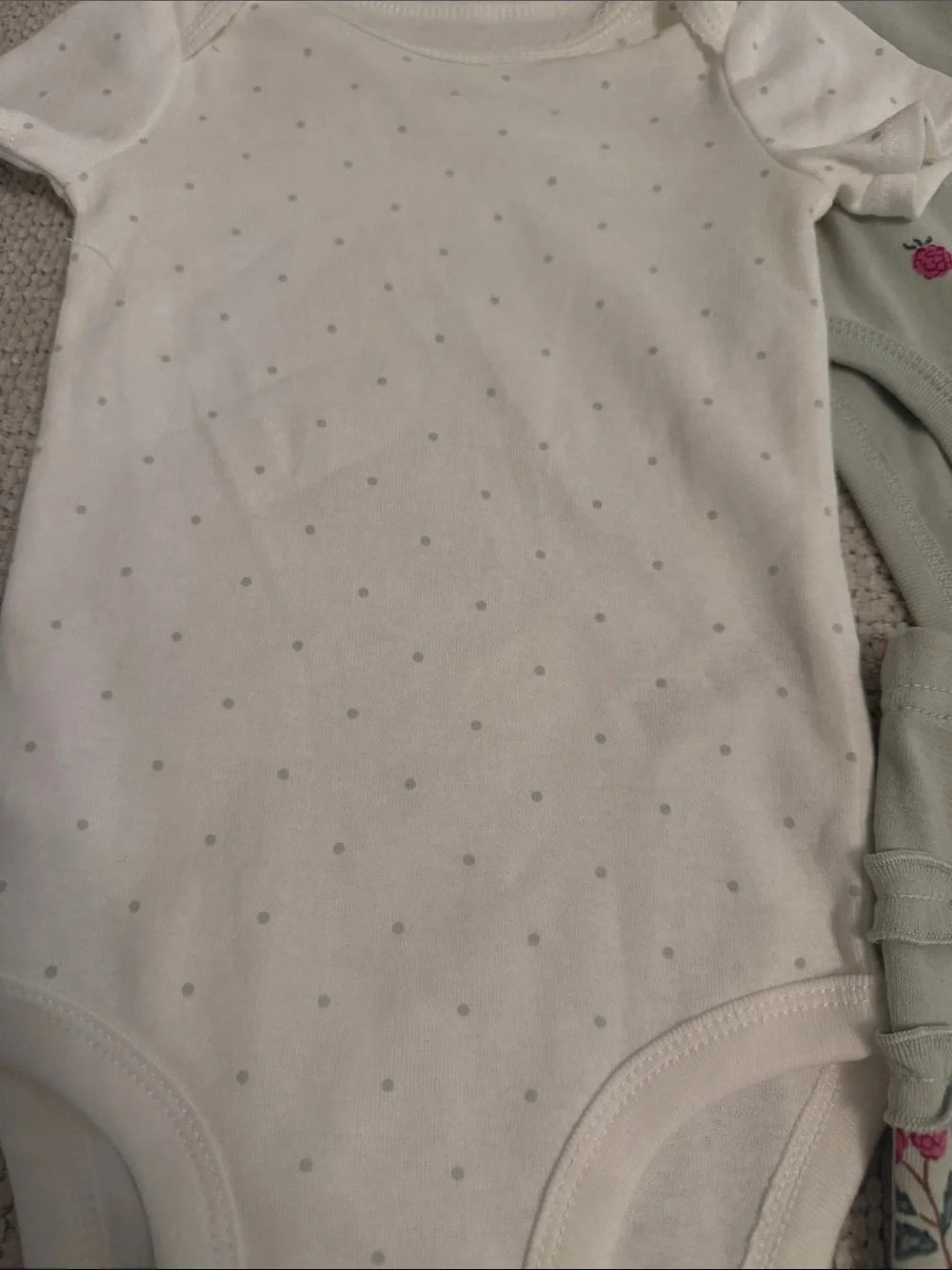 Carter's Sage Floral & Cream Baby One-Piece Set